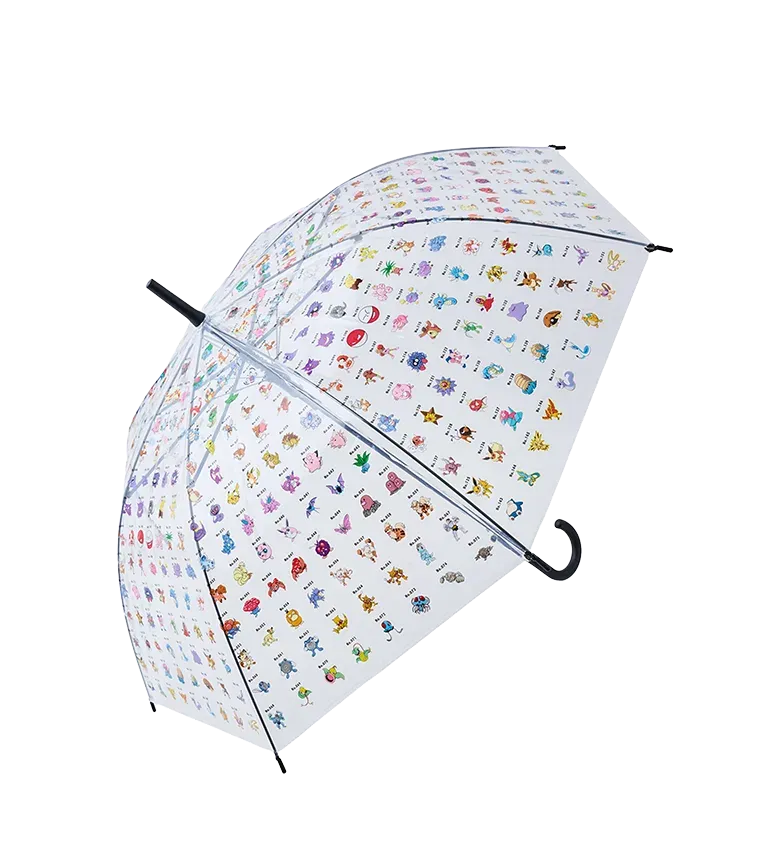 Clear umbrella printed with all 151 original Pokemon, 3COINS 30th anniversary range