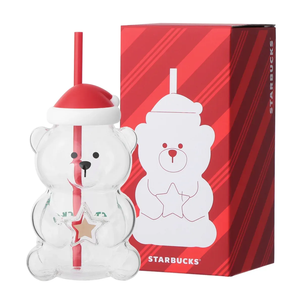 Holiday 2026 Gift Boxed Glass Tumbler Bearista, 473ml