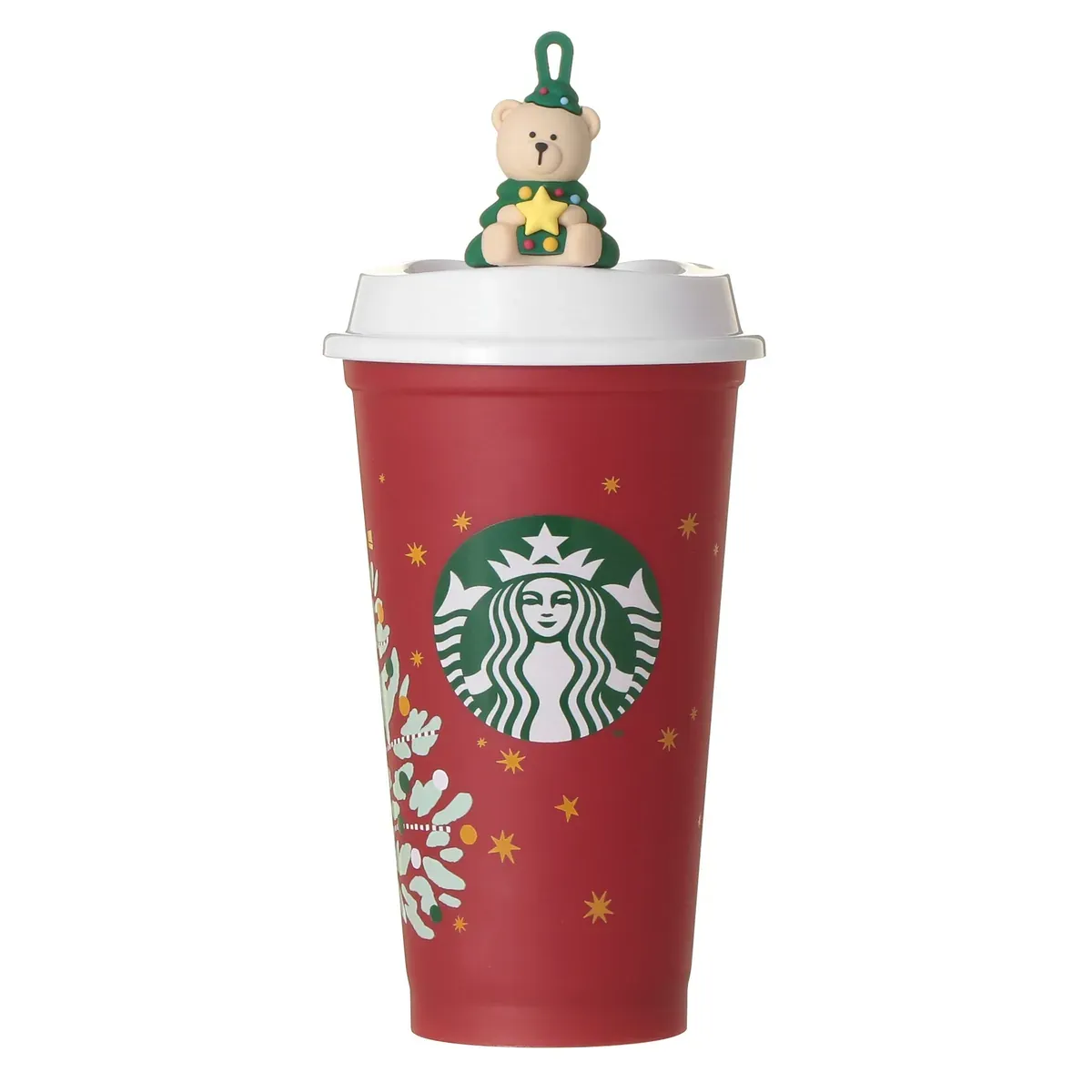 Holiday 2026 Reusable Cup Tree, 473ml, with Drink Hole Cap Bearista Tree