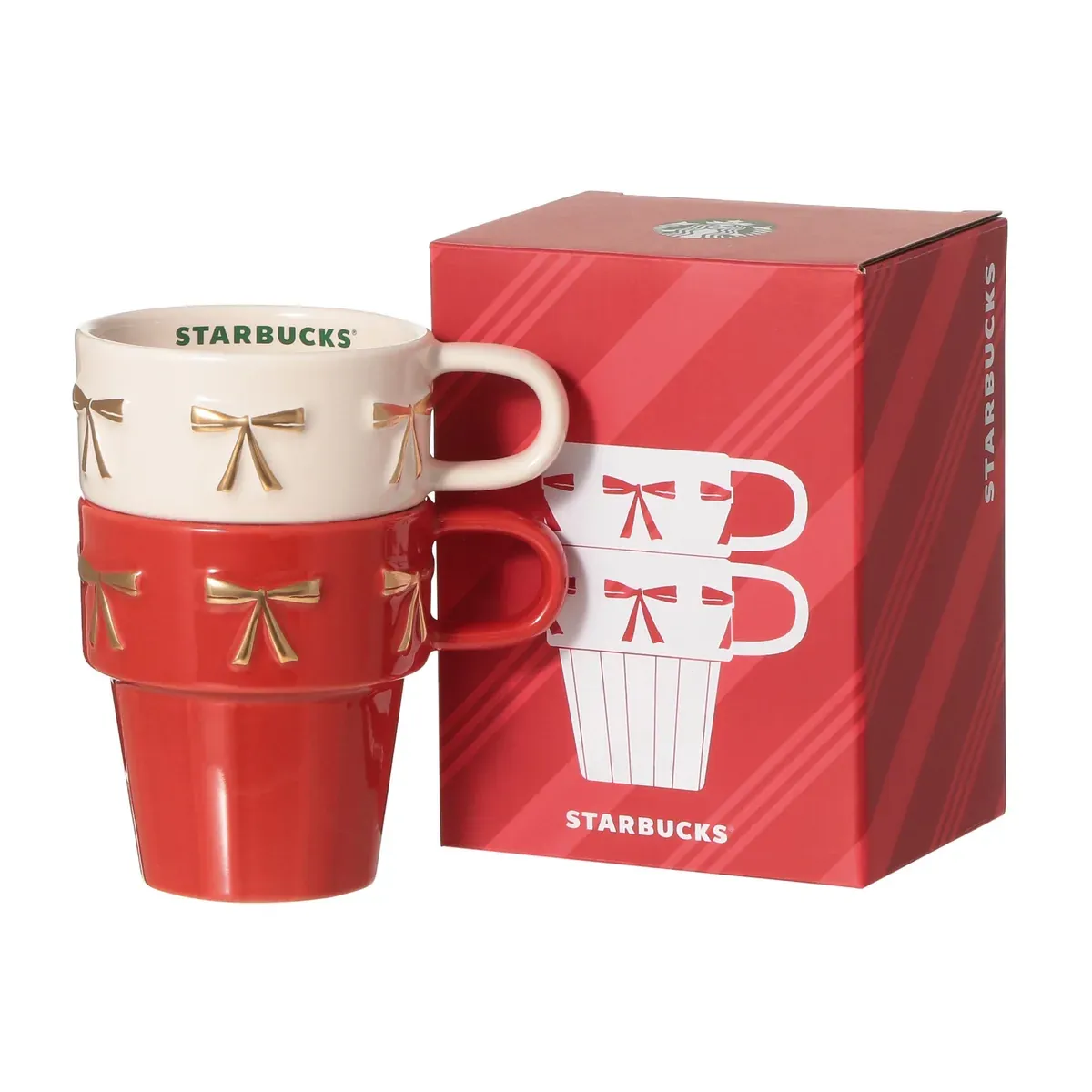 Holiday 2026 Gift Boxed Stacking Mug Pair, 237ml