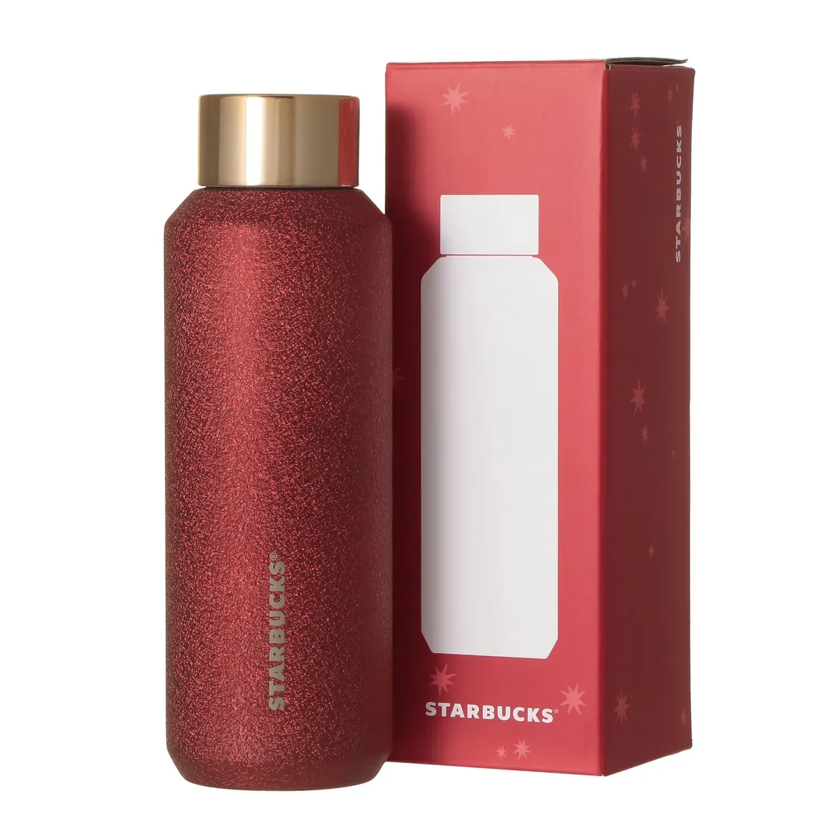 Holiday 2026 Gift Boxed Stainless Bottle Glitter Red, 473ml