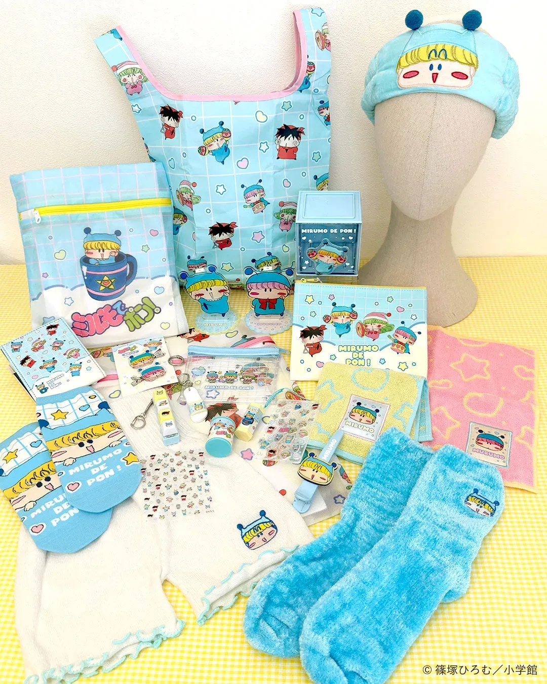 Mirmo de Pon socks, eco bag, hair band, towels and keychains from Thank You Mart